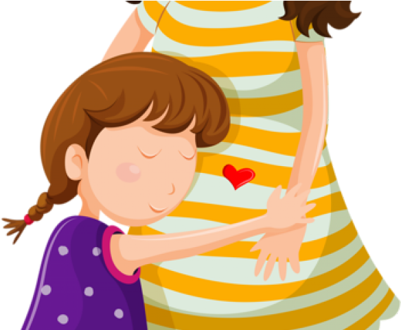 Hug Clipart Parent - Mother Daughter Hug Cartoon - Png Download (640x480), Png Download