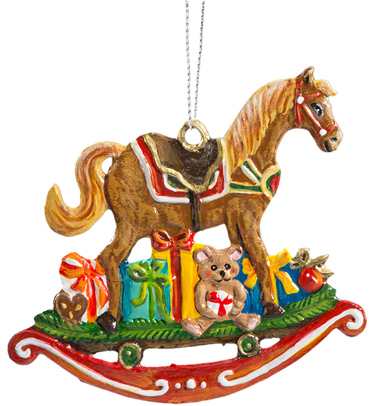 Rocking Horse With Toys - Käthe Wohlfahrt Clipart (670x750), Png Download