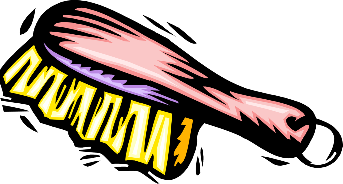 Brush4 - - Hair Brush Clip Art - Png Download (1117x600), Png Download