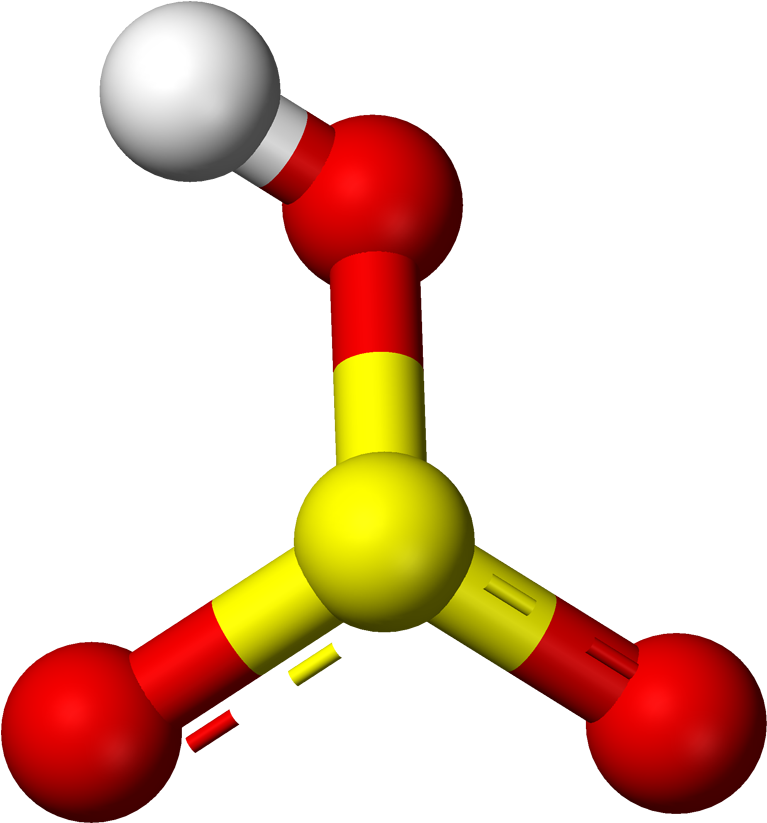 Bisulfite O H Tautomer 3d Balls - Acid Clipart (866x922), Png Download