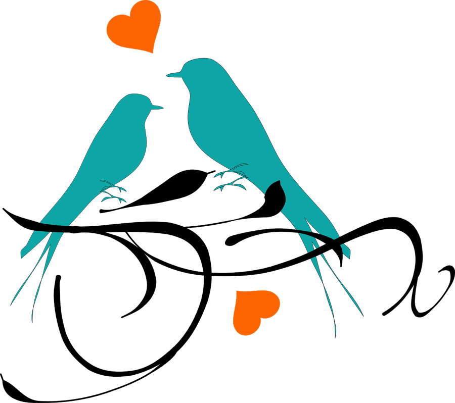 Birds On A Branch Svg Clip Arts 600 X 532 Px - Png Download (600x532), Png Download