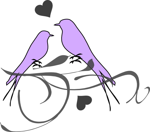 Love Birds Clip Arts Png Transparent Png (600x530), Png Download