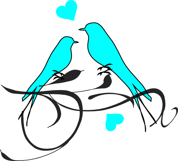 Love Bird Silhouette Vector Clipart (600x544), Png Download