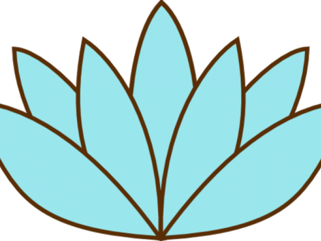 Lily Pad Clipart Sketches - Lotus Flower Easy Drawing - Png Download (640x480), Png Download