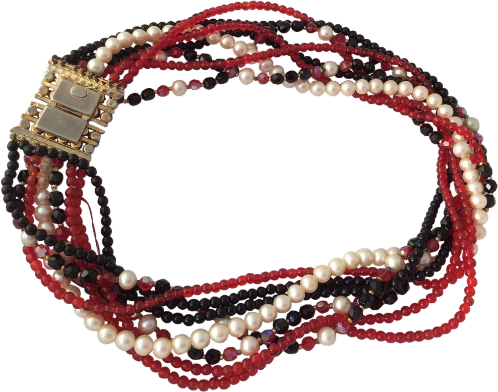 Christian Dior 1964 Amazing Collar Necklace - Bead Clipart (987x987), Png Download