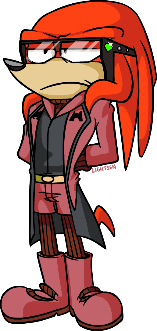 I Couldn't Help Myself, A Crossover, With My Old Fave - Knuckles The Echidna Clipart (515x1085), Png Download