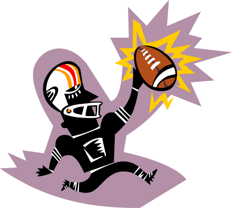 Vector Illustration Of Football Player Celebrating - American Football Clipart (780x700), Png Download