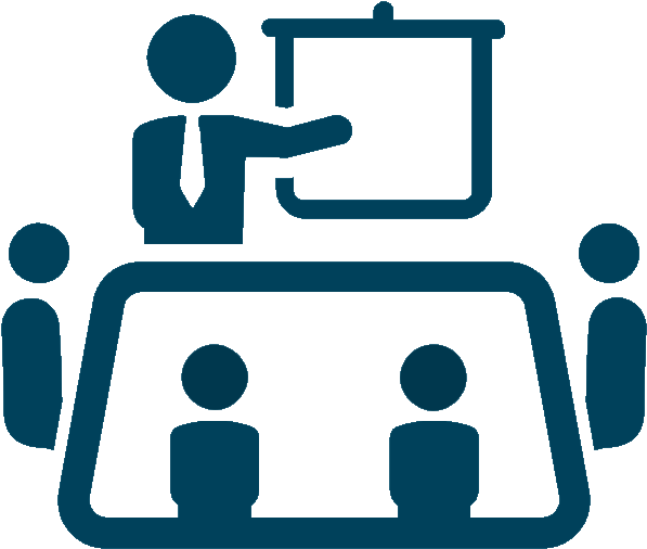 Back Office To Board Room - Meeting Icon Clipart (697x580), Png Download