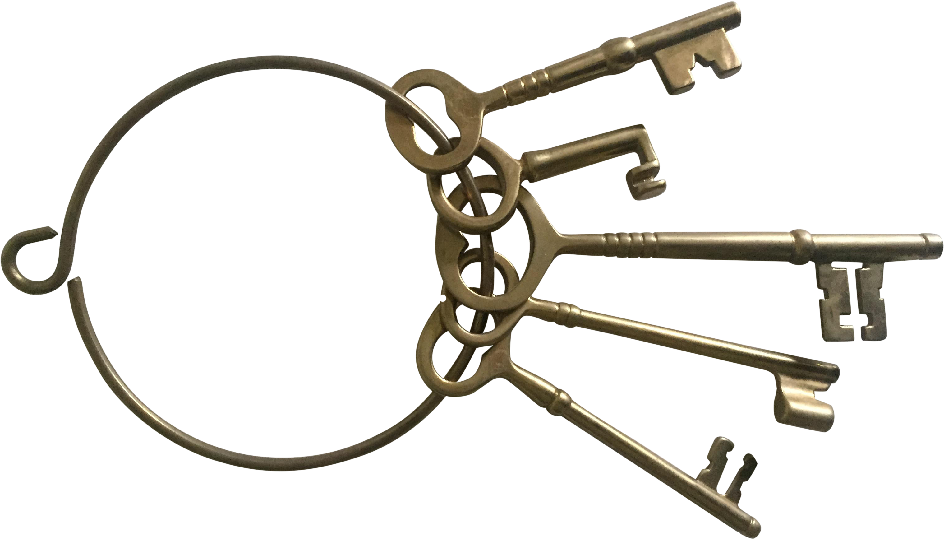 Png Ring Of Skeleton Keys Clip Free - Skeleton Key Transparent Png (3373x1924), Png Download
