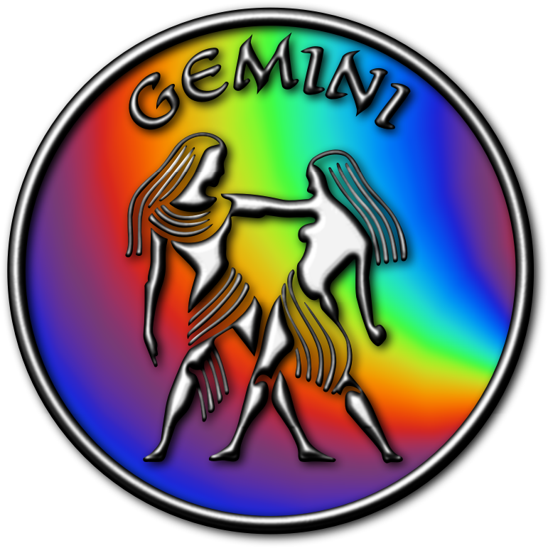 Clipart Gemini Drawing 6 Shooting Star Clip Art Silver - Gemini - Png Download (771x771), Png Download