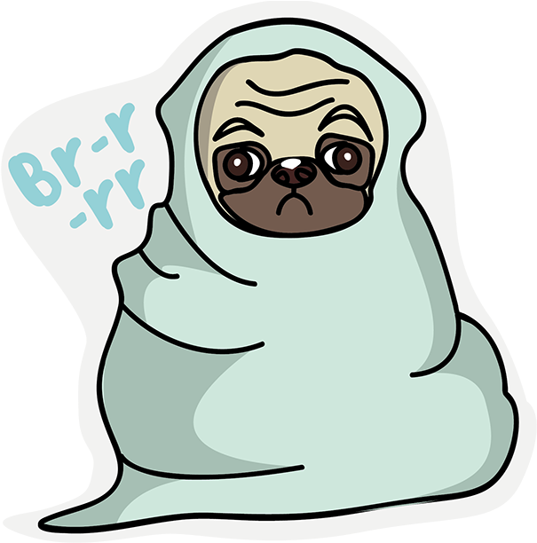 Pug Sticker Messages Sticker-5 Clipart (618x618), Png Download