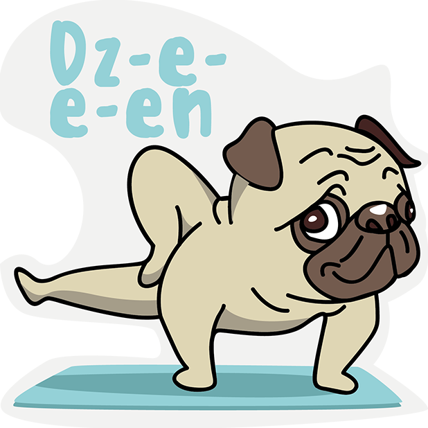 Pug Sticker Messages Sticker-1 Clipart (618x618), Png Download