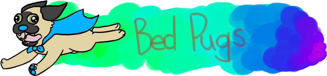 Bed Pugs Clipart (1200x280), Png Download
