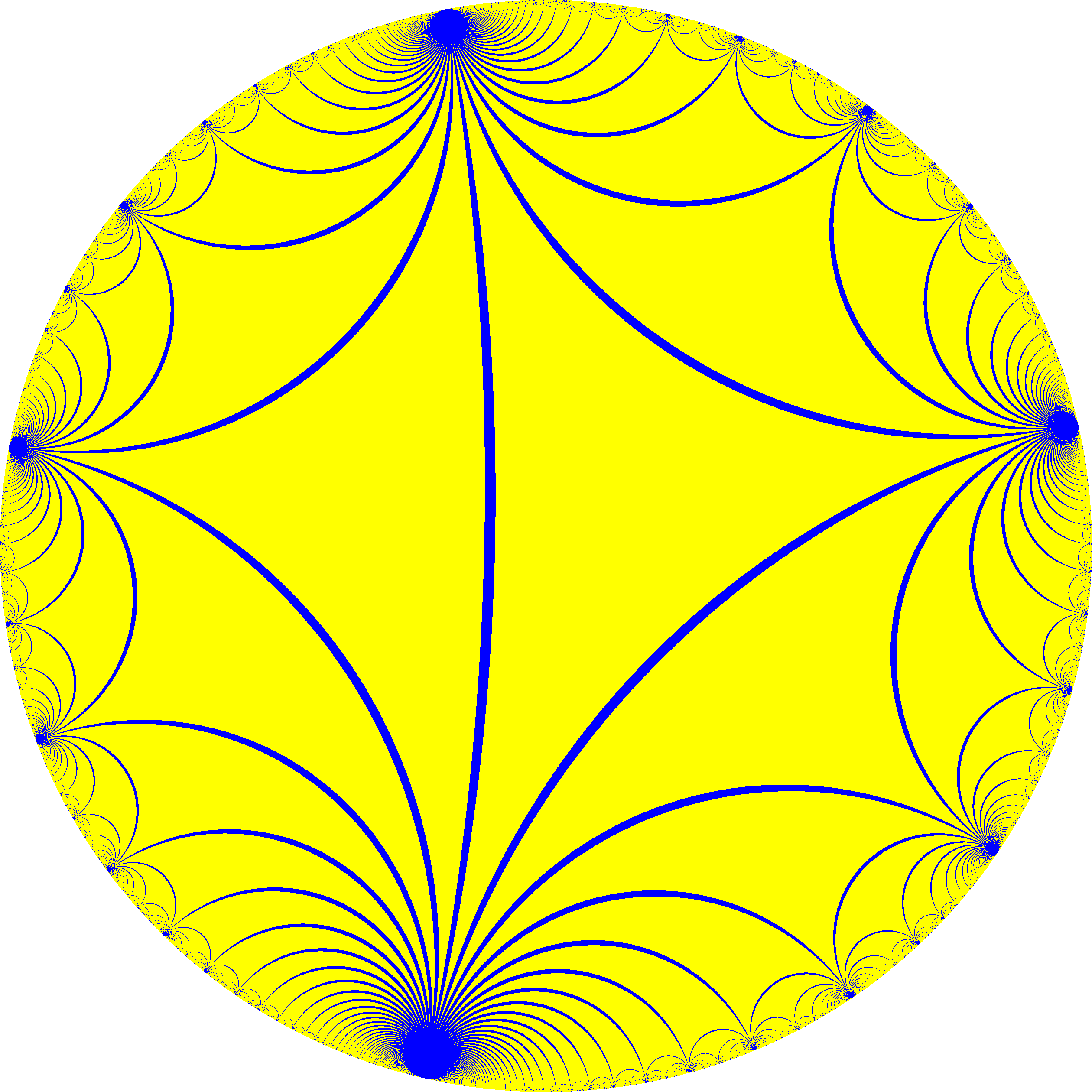 H2 Tiling 23i-4 - Non-euclidean Geometry Clipart (1024x1024), Png Download