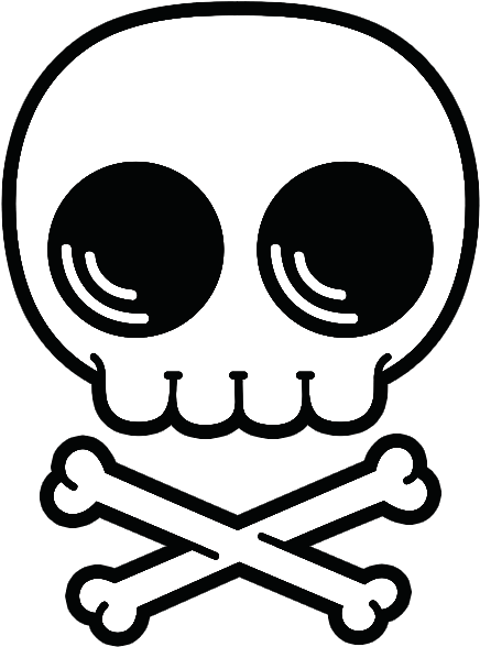 Skullycrossbones Mc V=1504206851 - Skull And Crossbones Cartoon Clipart (618x618), Png Download