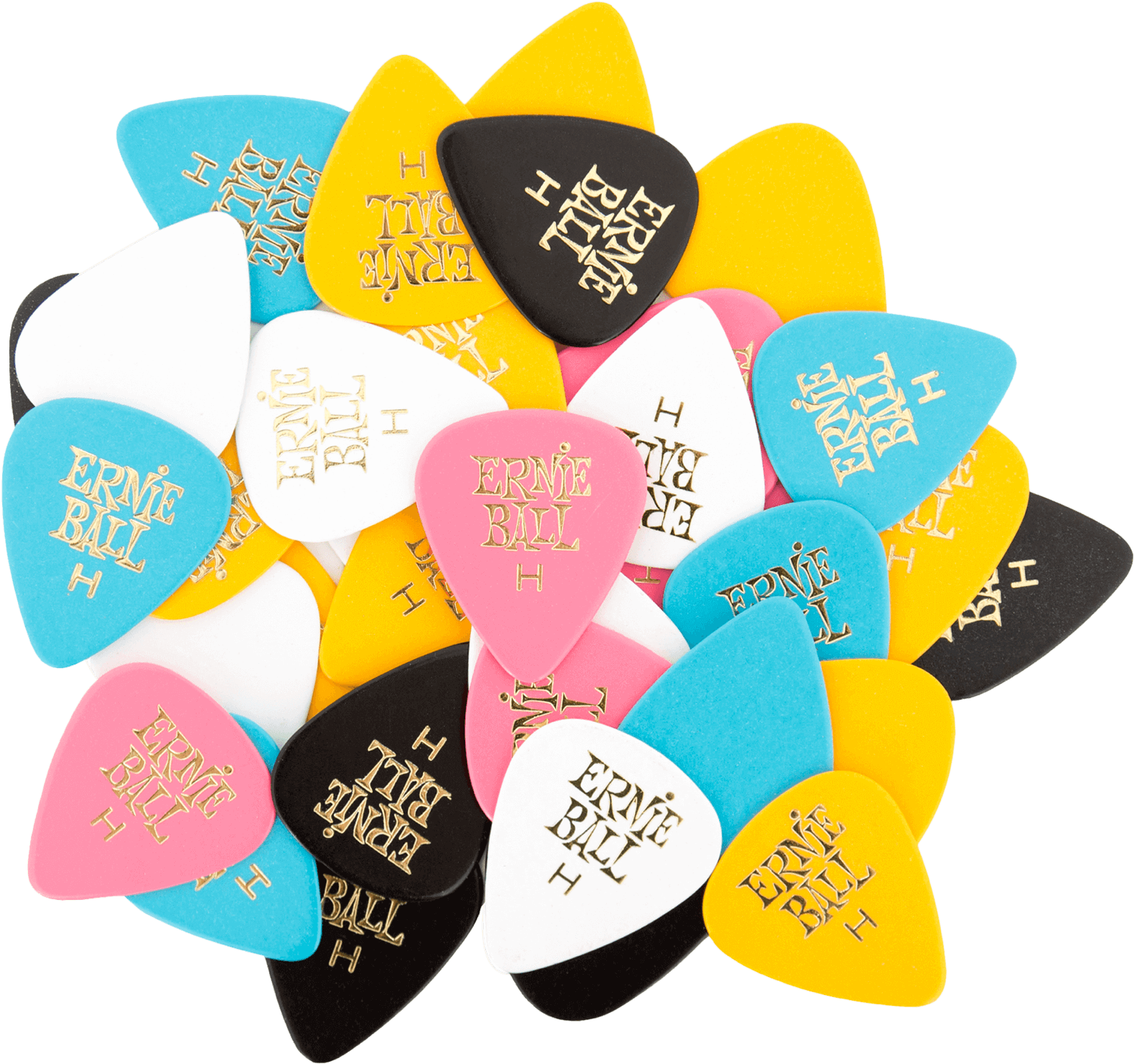 Heavy Assorted Color Cellulose Picks, Bag Of - Ernie Ball Celluloid Picks Clipart (2000x2000), Png Download
