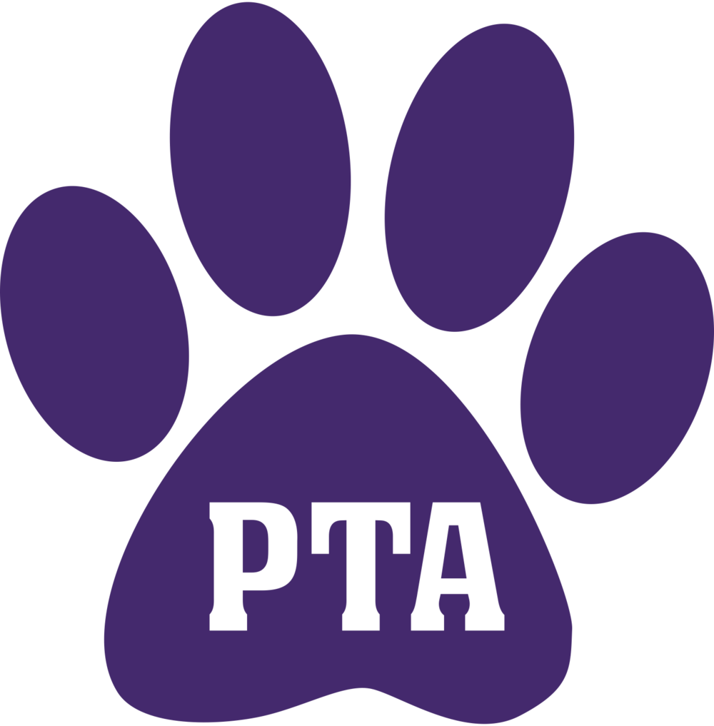Pta Paw Print Purple Clipart (1000x1017), Png Download