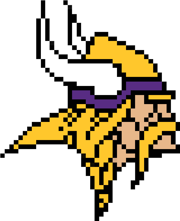 Mr - Hippie - Minnesota Vikings Logo Pixelated Clipart (576x720), Png Download