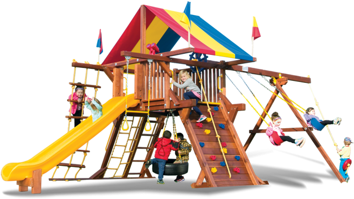 Rainbow Castle Pkg Ii - Playground Clipart (750x499), Png Download