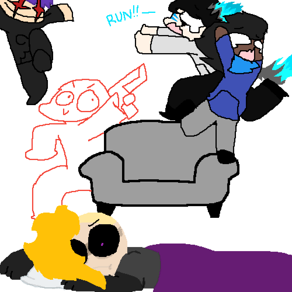 Sleepover Gone Wrong - Cartoon Clipart (1000x1000), Png Download