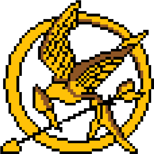 Random Image From User - Hunger Games Logo Pixel Art Clipart (598x598), Png Download