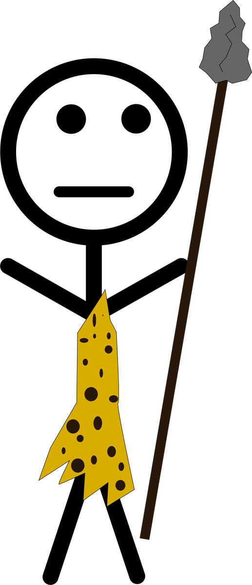 Stick Figure Png Grey - Stick Figure With A Toga Clipart (517x1200), Png Download