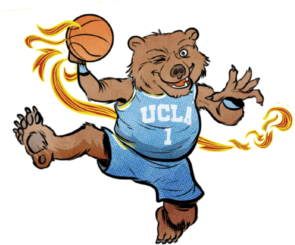Ucla Is Back On The Marquee - Ucla Mascot With Basketball Clipart (600x600), Png Download