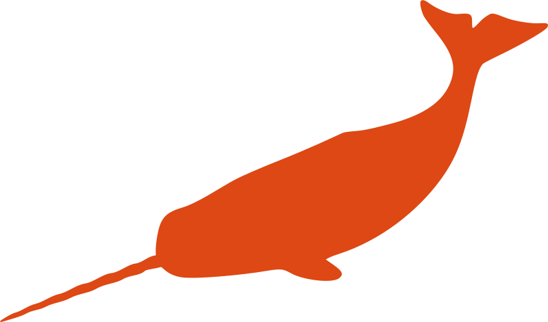 Similar Clip Art - Narwhal Stencil - Png Download (800x471), Png Download