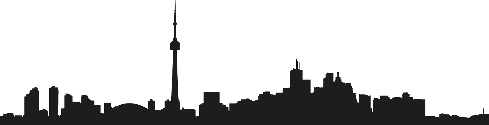 Download Toronto Skyline Silhouette Transparent - Toronto Skyline Black