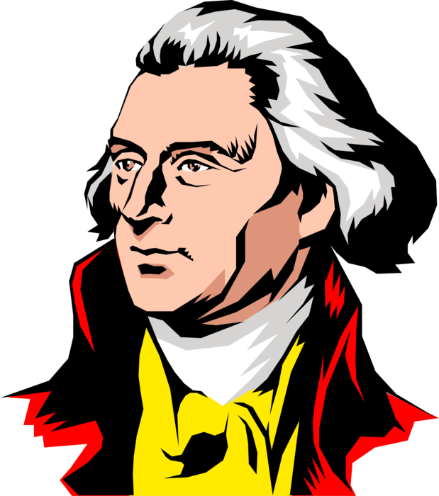 Vector Illustration Of Founding Father Thomas Jefferson - Paraphrasing The Declaration Of Independence Worksheet Clipart (619x700), Png Download