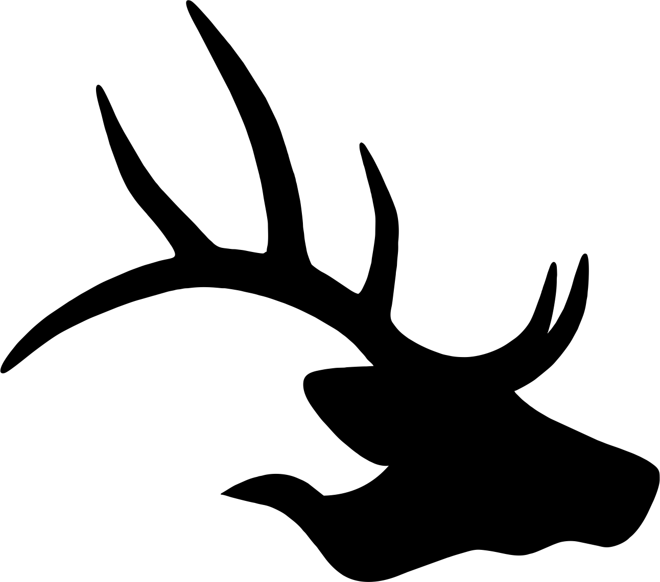 The Gallery For > Elk Head Logo - Clip Art - Png Download (1292x1141), Png Download