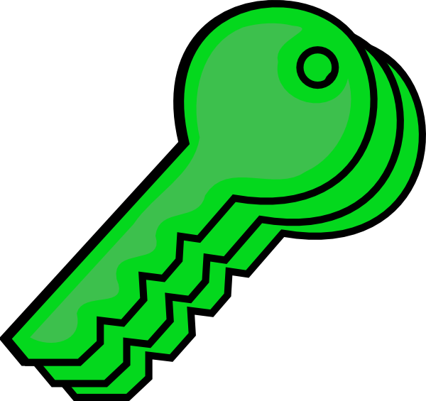 Green Keys Clipart (600x565), Png Download