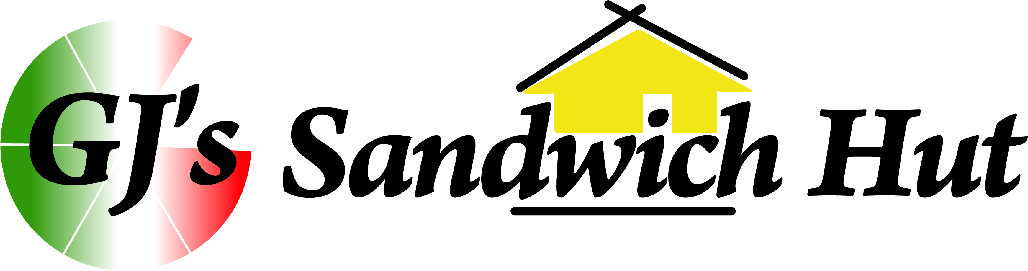 Gj's Sandwich Hut Clipart (3595x1019), Png Download