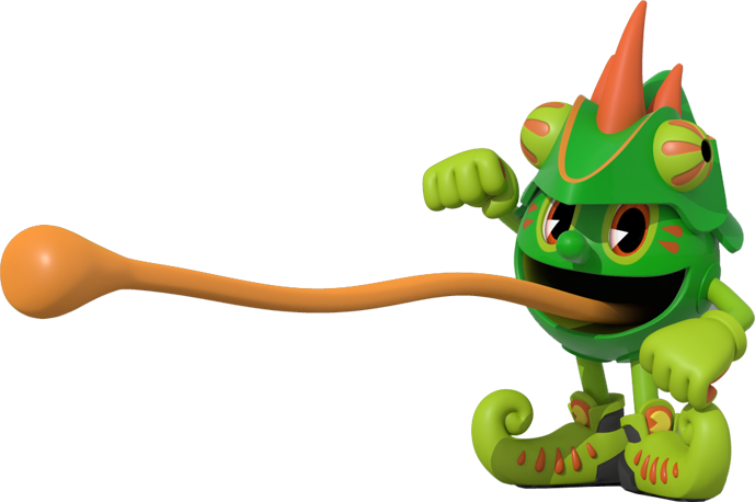 Chameleon Pac-man - Pacman And The Ghostly Adventures Chameleon Pac Clipart (689x458), Png Download