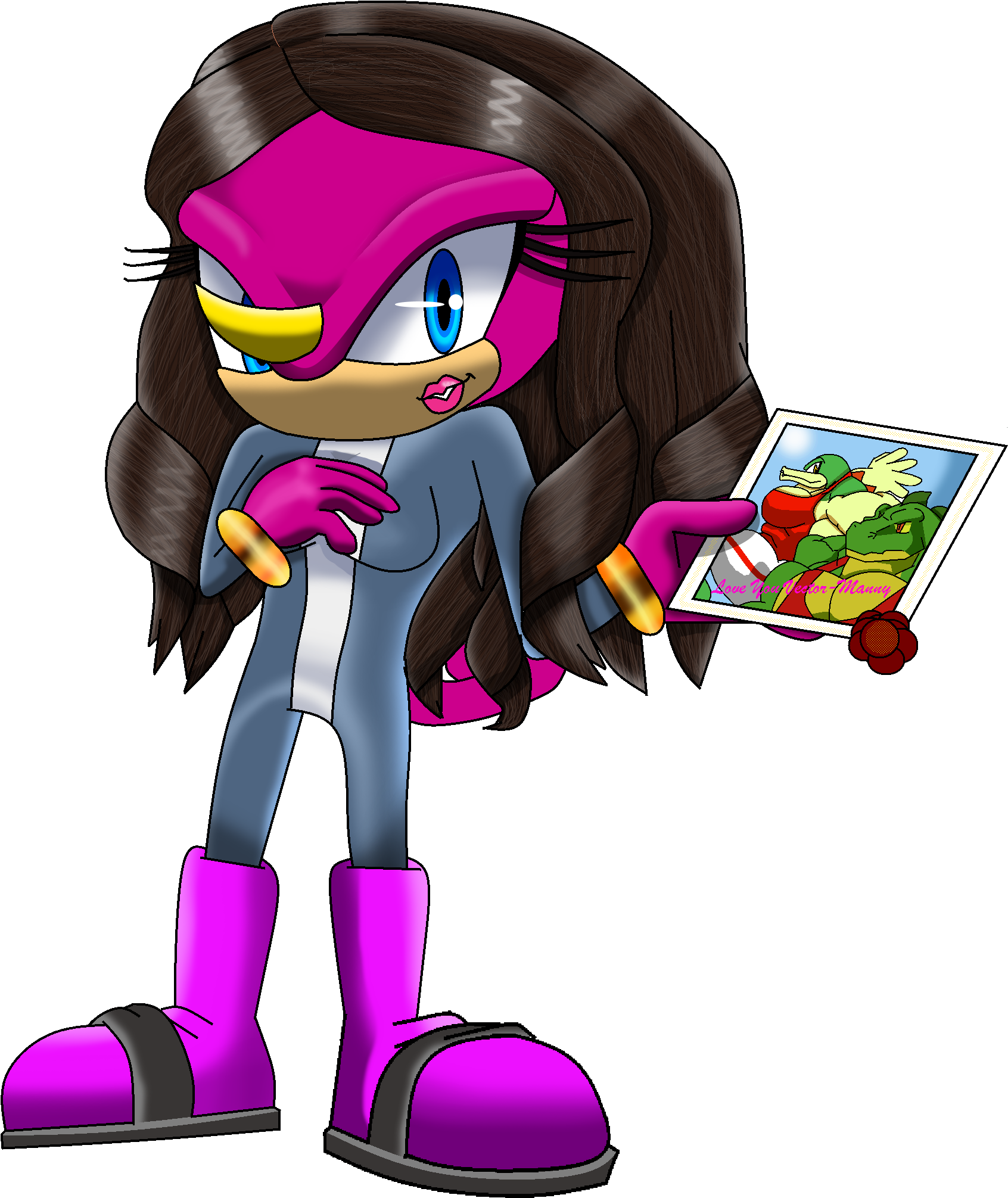 Rosa The Chameleon - Cartoon Clipart (1697x2019), Png Download