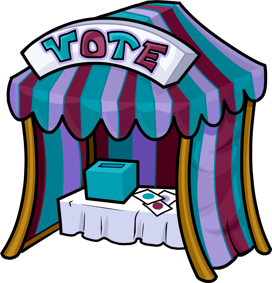 Newspaper Issue 197 Color Vote Booth - Club Penguin Color Vote Clipart (901x938), Png Download