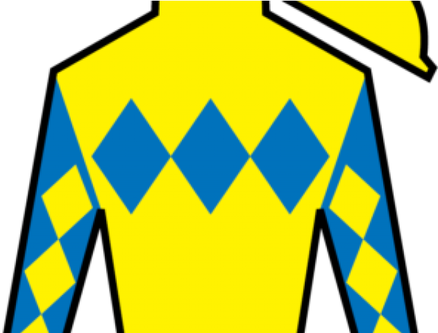 Blue And Yellow Jockey Shirt Clipart (640x480), Png Download