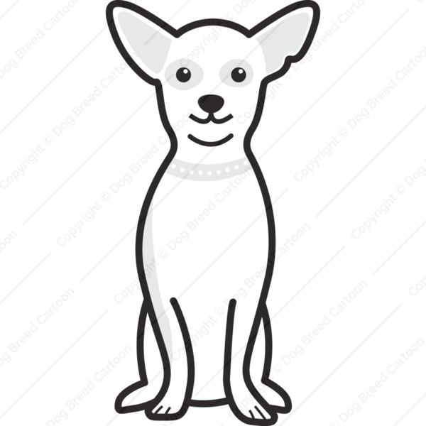 Freeuse Download Chihuahua Linear Edition Dog - Cartoon Chihuahua Clipart (600x600), Png Download