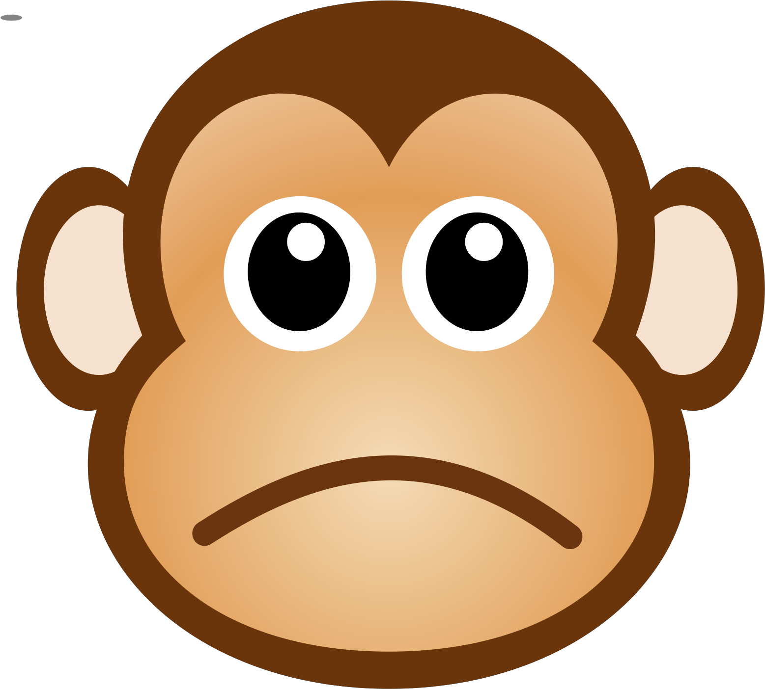 Sad Monkey Clip Art - Mother Face Sad Cartoon - Png Download (600x561), Png Download