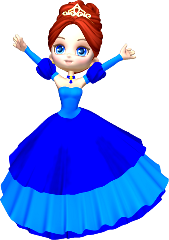 Princess In Blue Clipart - Blue Princess Clip Art - Png Download (563x800), Png Download