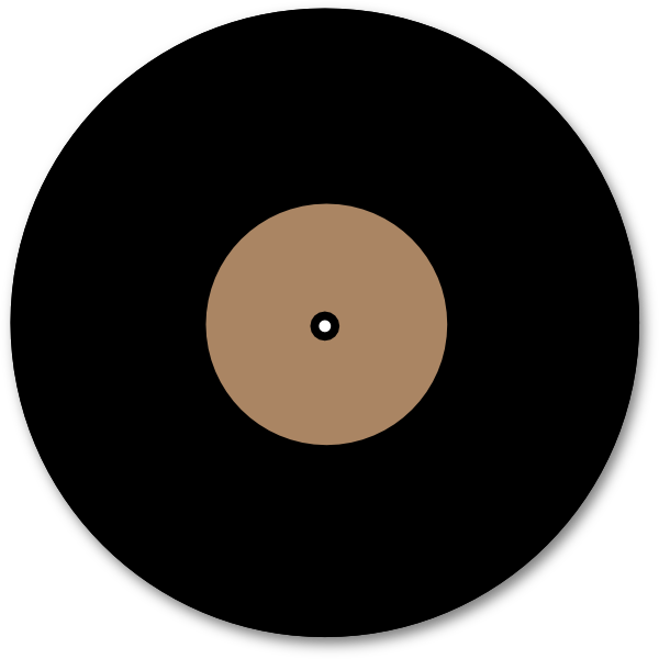 Solid Color Vinyl Record Clip Art At Clker - Phonograph Record - Png Download (600x600), Png Download