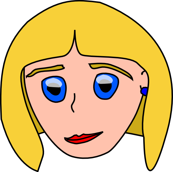 Girls Face Clip Art - Teen Girl Face Clipart - Png Download (600x598), Png Download
