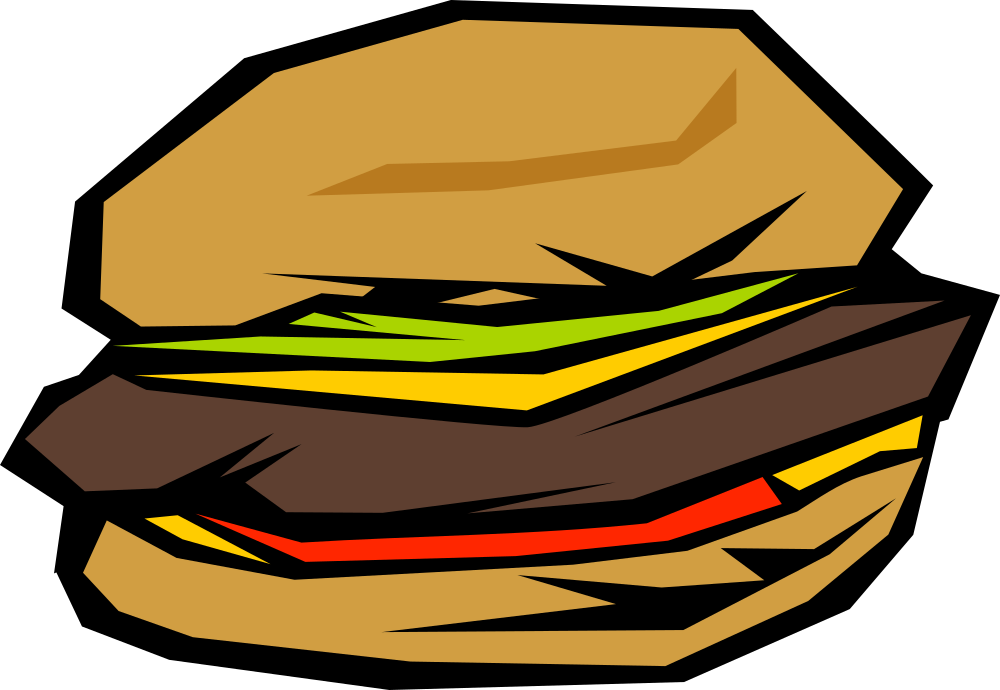 Hamburger Free To Use Cliparts - Hamburger - Png Download (800x552), Png Download