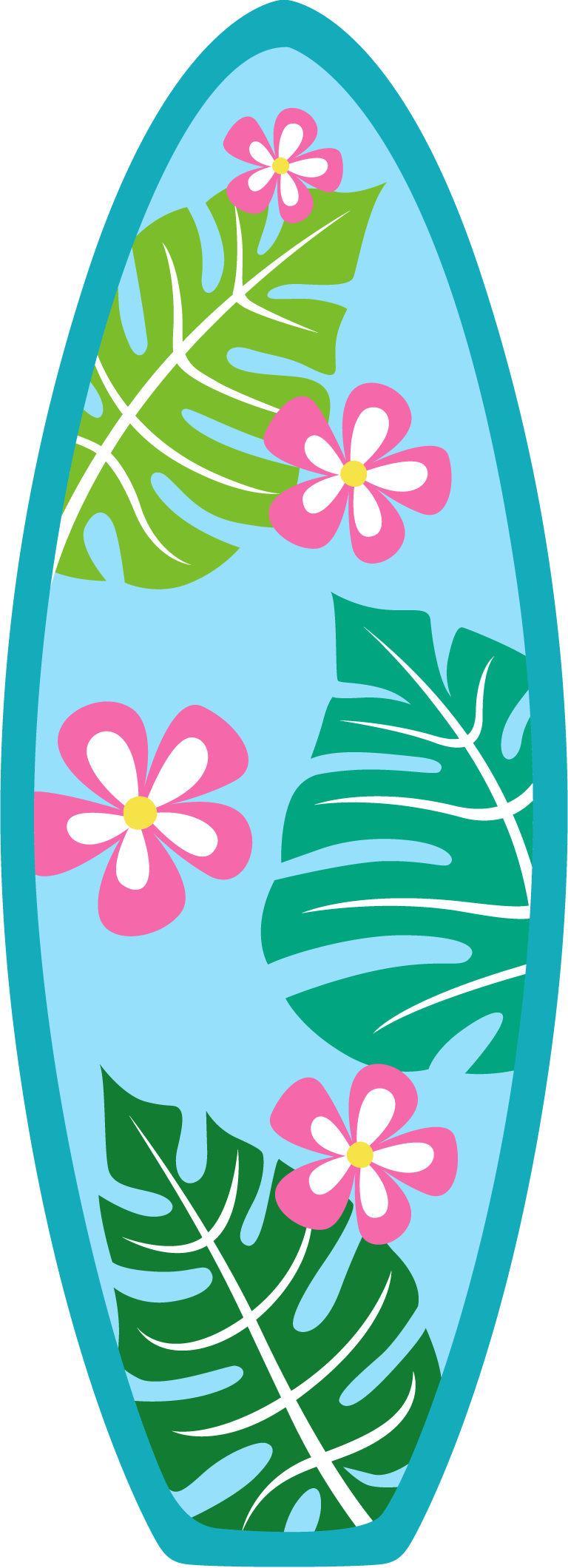 Photo By Daniellemoraesfalcao Minus - Hawaiian Surf Board Clipart - Png Download (768x2120), Png Download