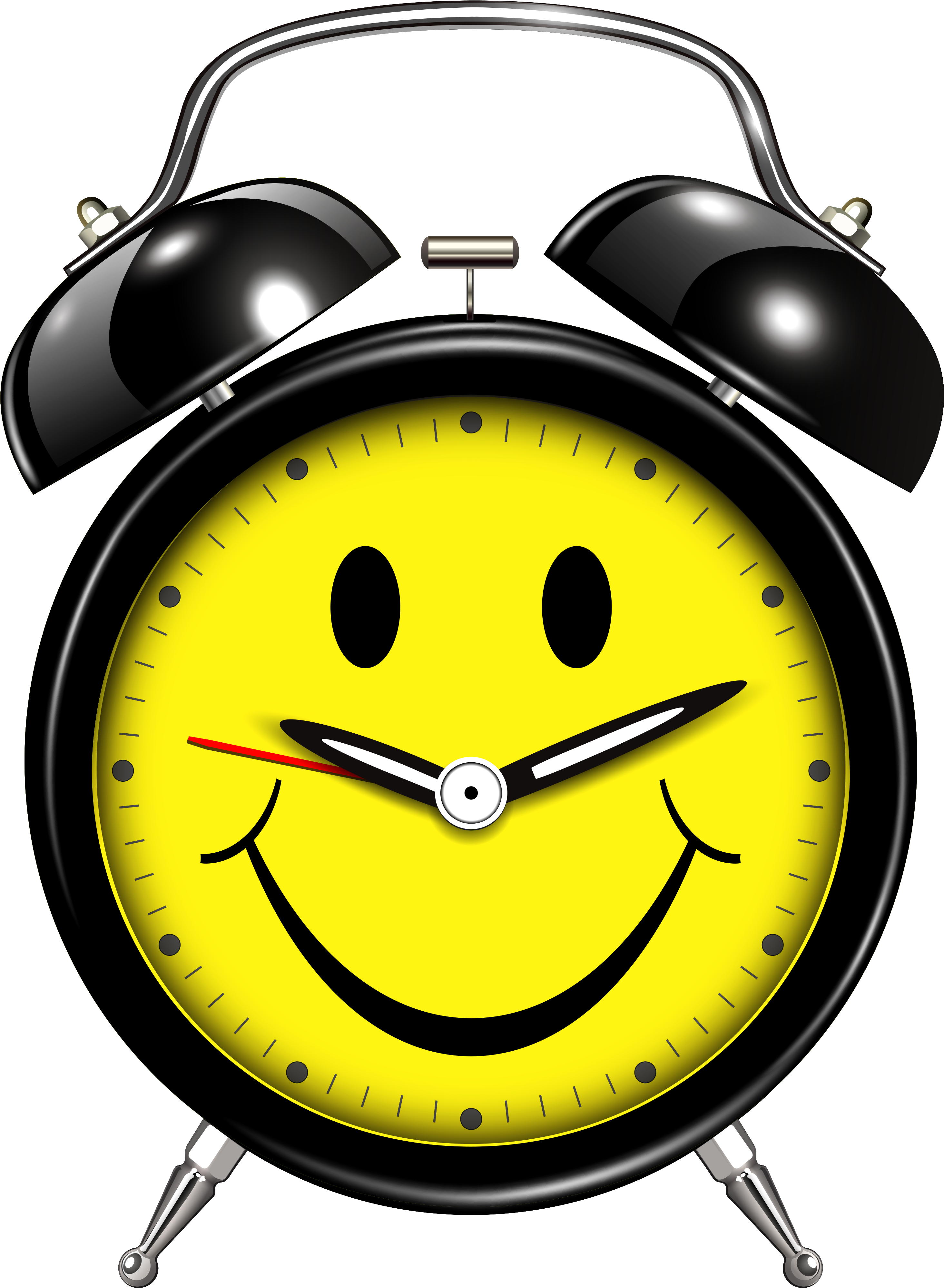 Smiling Alarm Clock Clip Art Web Clipart - Alarm Clock Clip Art Png Transparent Png (3167x4123), Png Download