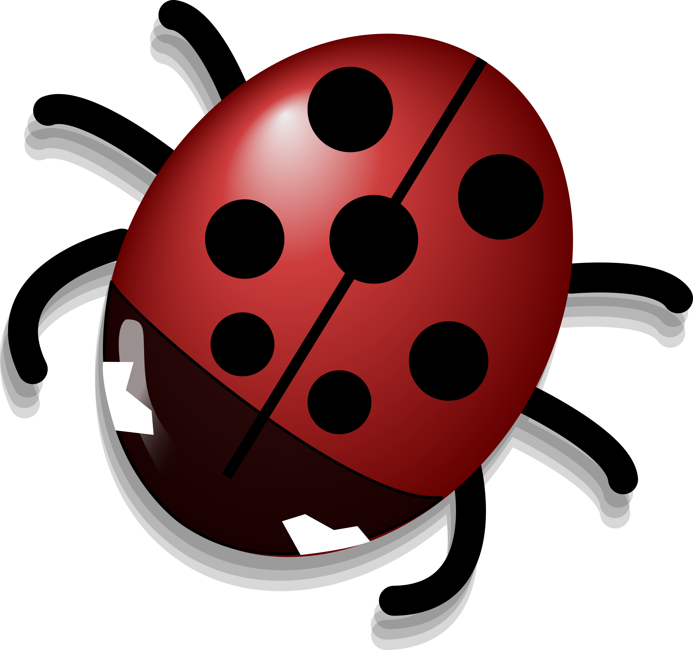 Free Vector Ladybug Clip Art - Cute As A Bug Bib - Png Download (600x562), Png Download