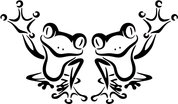 Eyelashes Clipart Vinyl - Frog Stencil - Png Download (600x600), Png Download