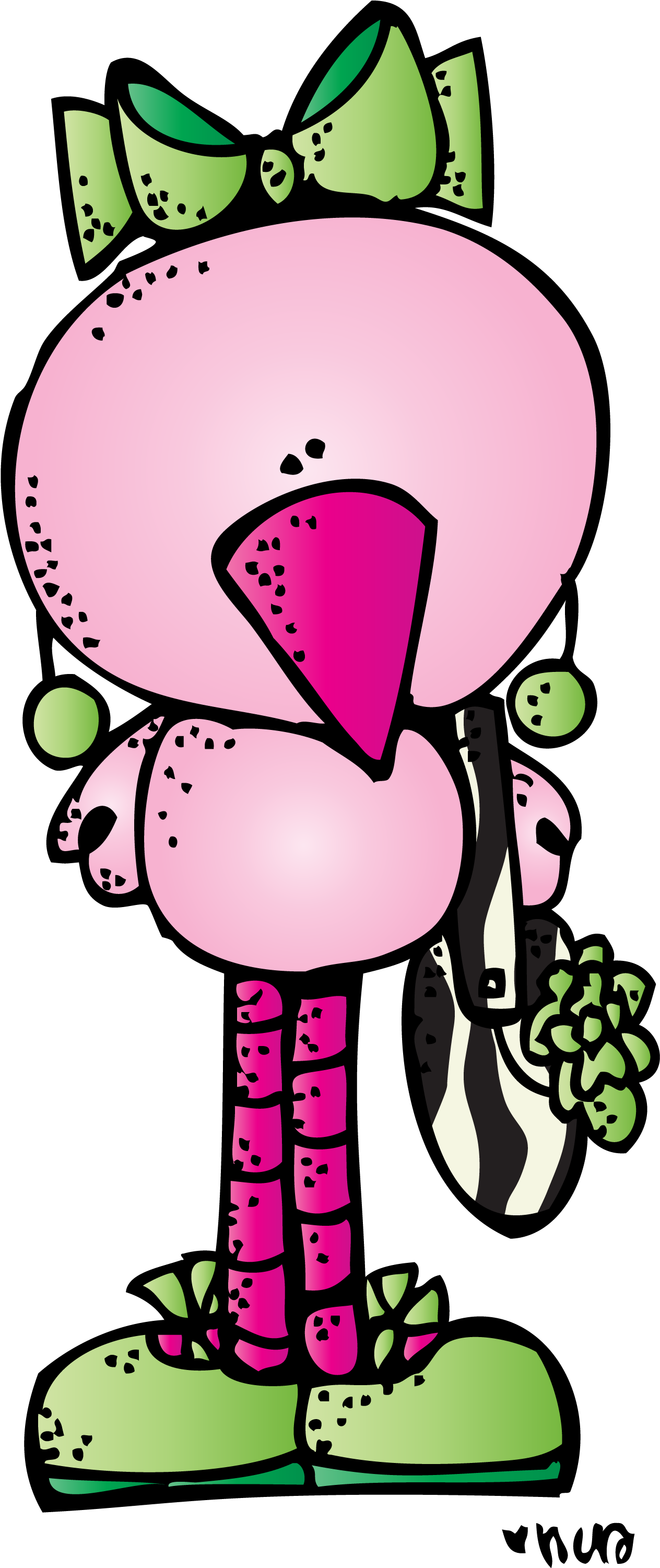 Ch B *✿* Melonheadz Flamingo Clip Art, Picture Borders, - Pajaros Melonheadz - Png Download (1324x3000), Png Download