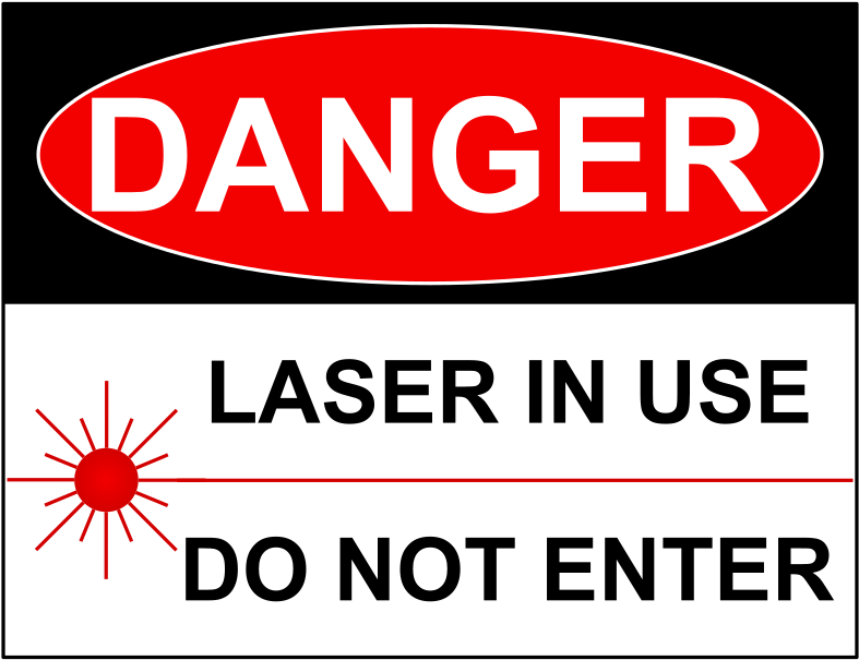Download Laser Clipart Laser Sign Clip Art Banner - Compliancesigns Vertical Vinyl Osha Danger Laser On - Png Download (800x618), Png Download