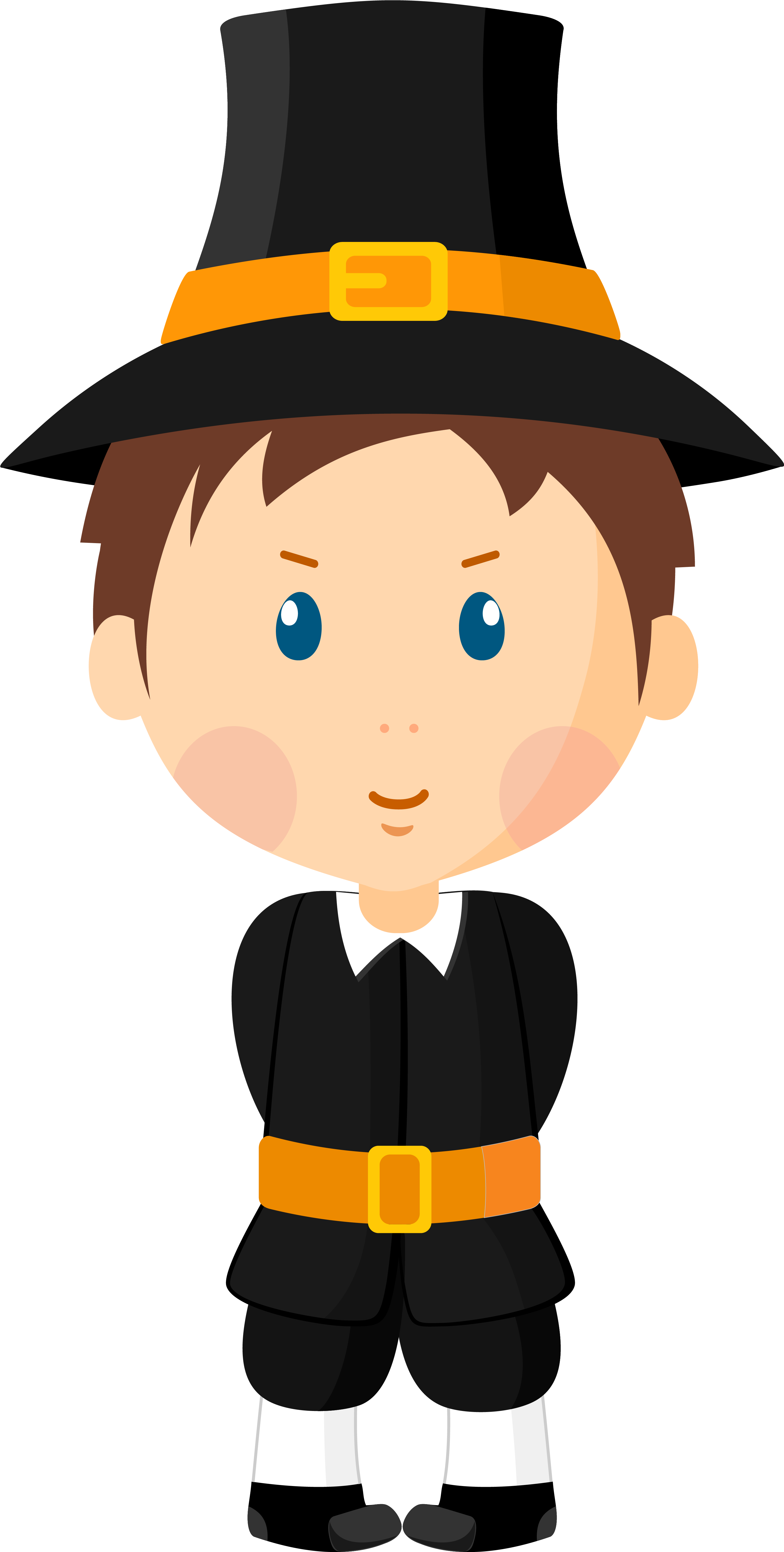 Boy Pilgrim Clipart Boy Pilgrim Clipart - Pilgrim Boy - Png Download (3179x6131), Png Download